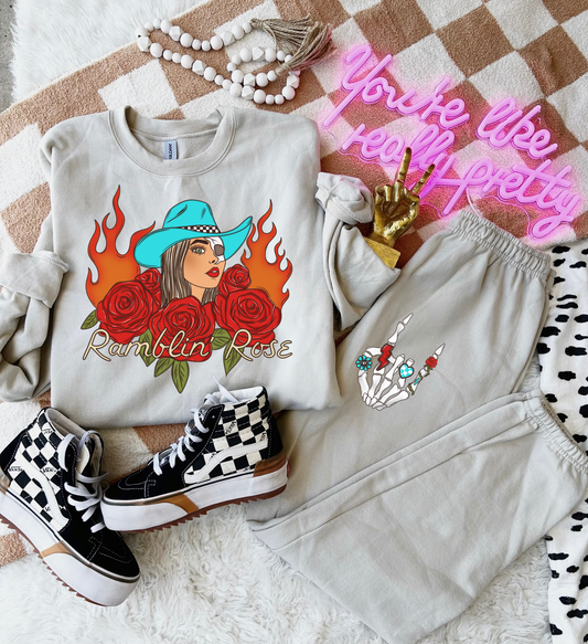 Ramblin Rose Sweat Set