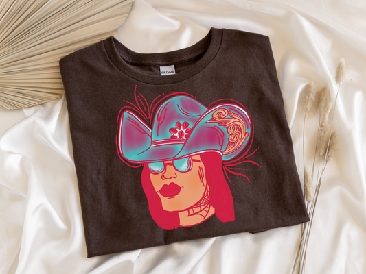 Neon Cowgirl Graphic Tee