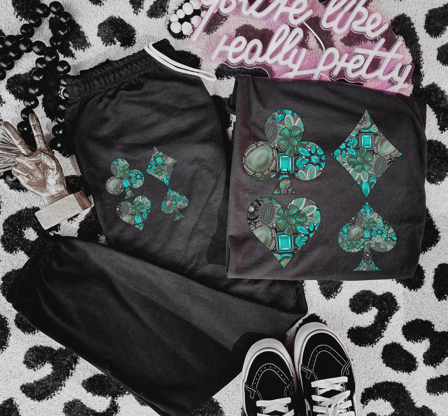 Turquoise Full House Sweat Set