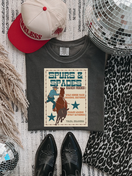 Spurs & Spades Ranch Rodeo Comfort Colors Graphic Tee