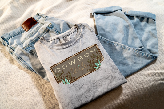 Cowboy Wife Colorblast Graphic Tee