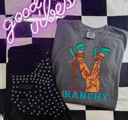 Fancy & Ranchy Comfort Colors Graphic Tee