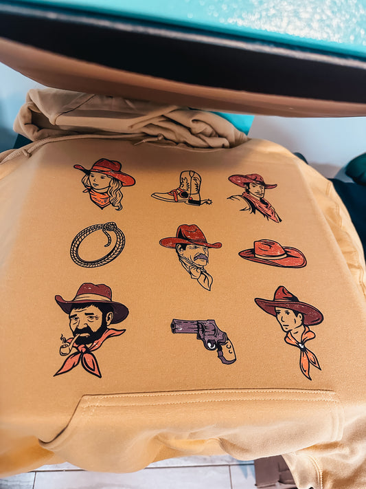 Cowboy Collage Hoodie