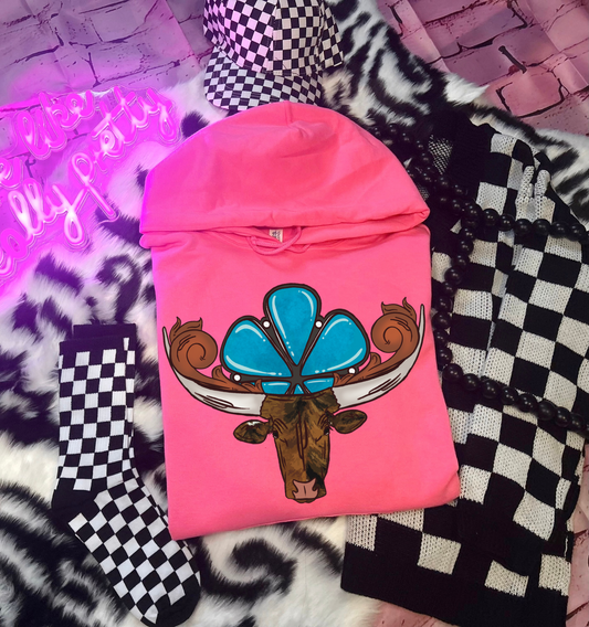 Dusty Roads Turquoise Hoodie