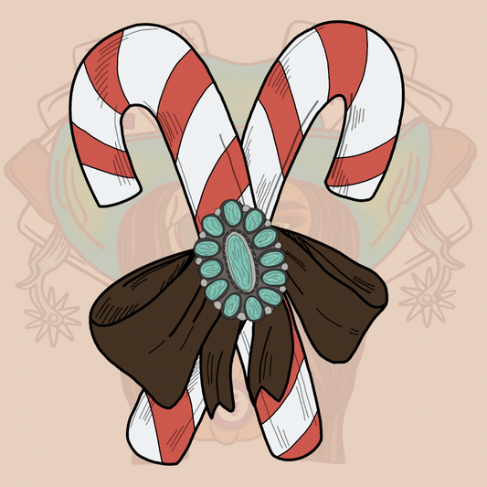 Cowboy Candy Cane PNG