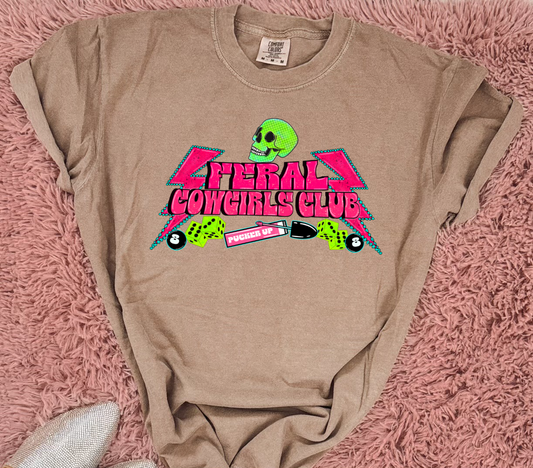 Feral Cowgirls Club Comfort Colors Graphic Tee