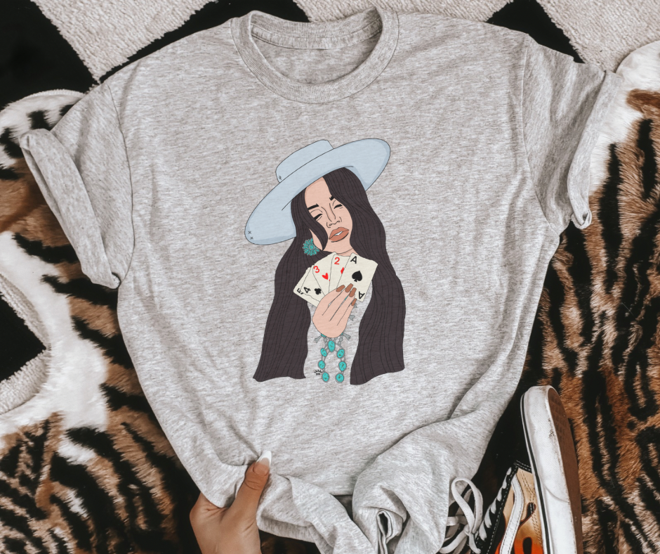 Poker Cowgirl Tee