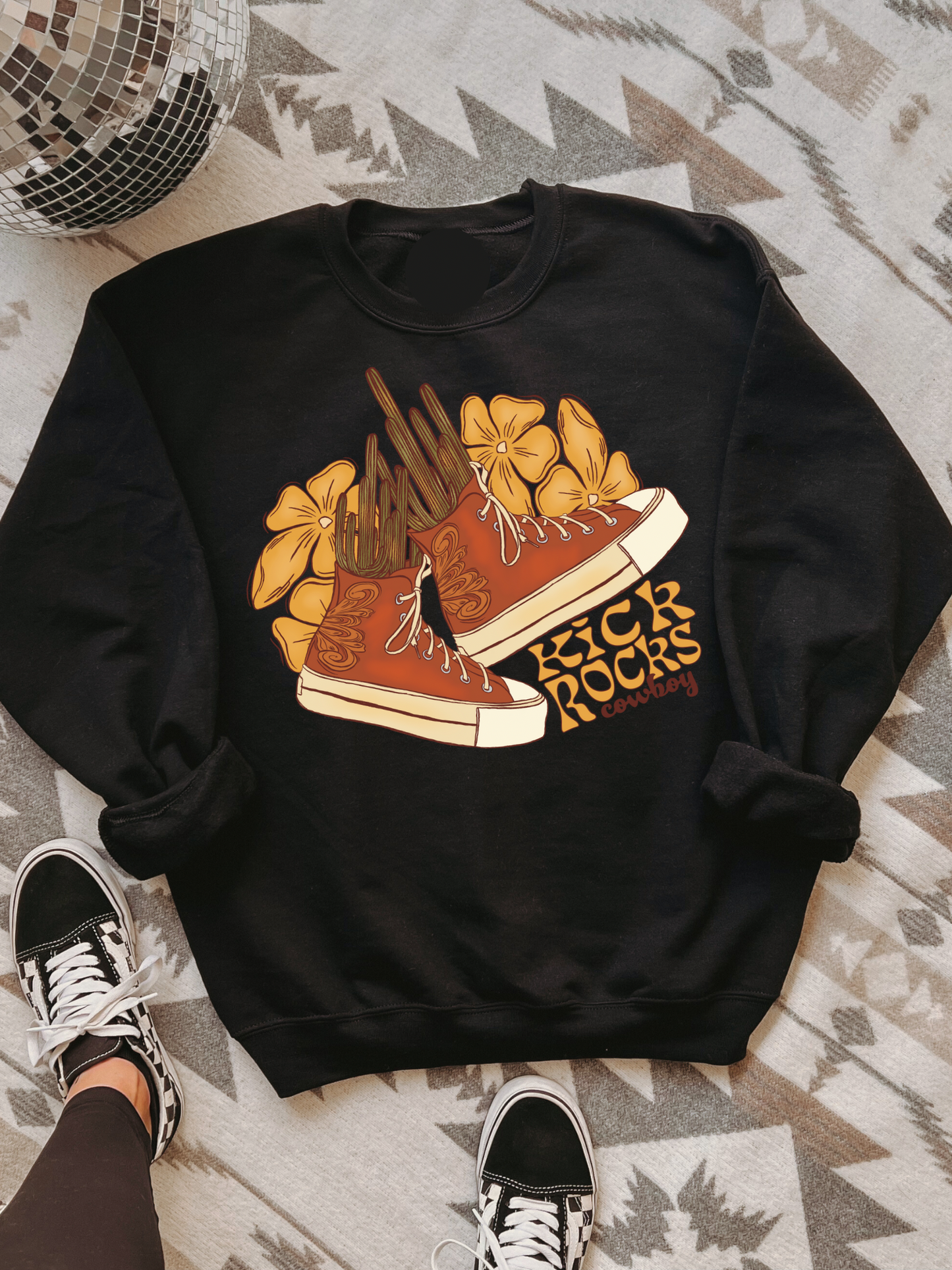 Kick Rocks Cowboy Crewneck