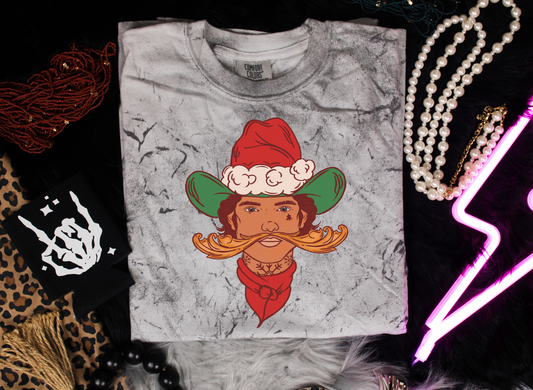 Christmas Cowboy Colorblast Graphic Tee