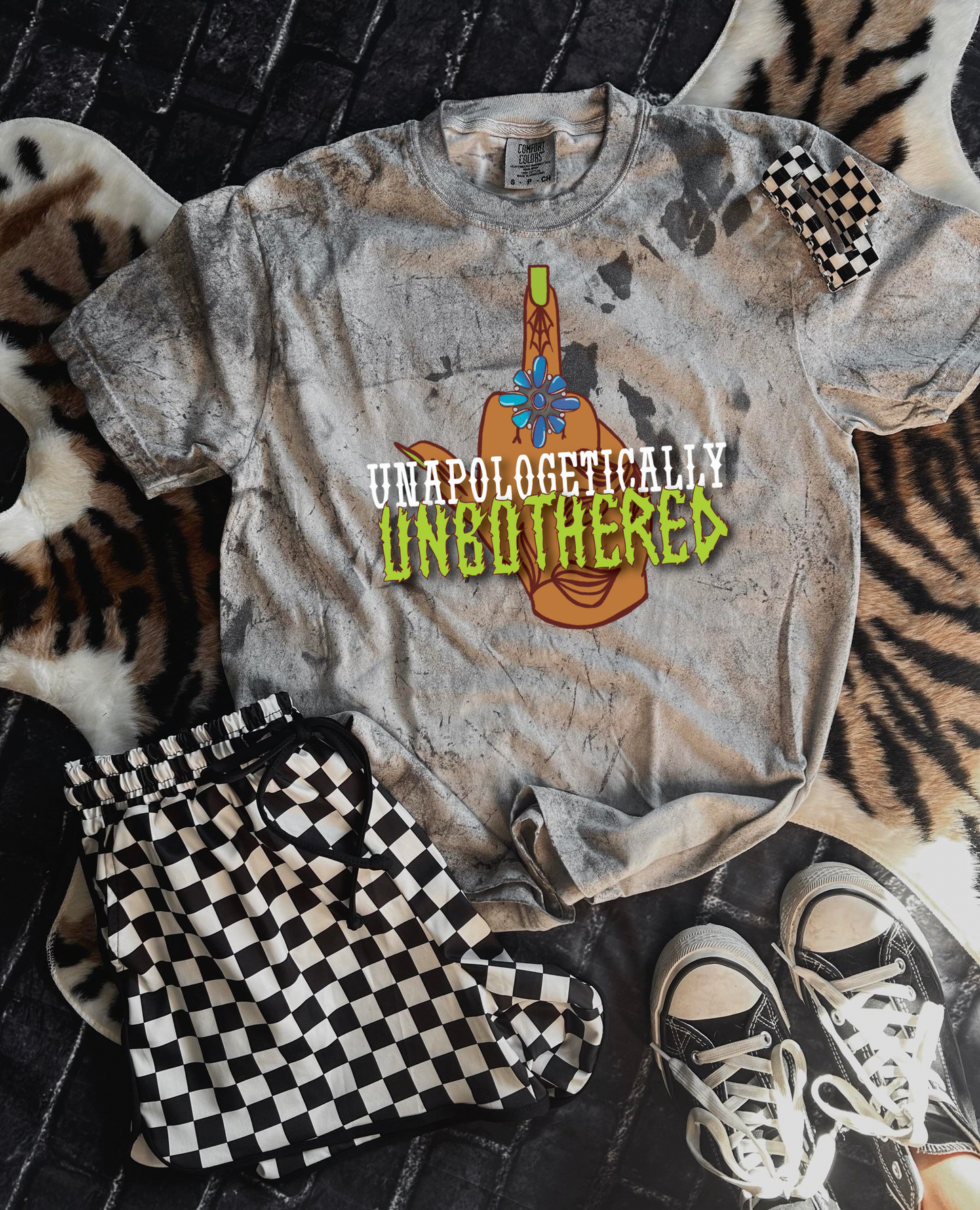 Unapologetically Unbothered Colorblast Graphic Tee