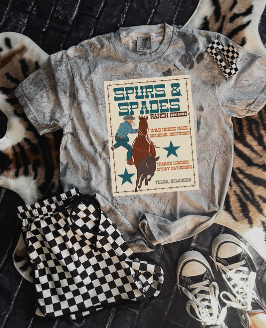 Spurs & Spades Ranch Rodeo Colorblast Graphic Tee