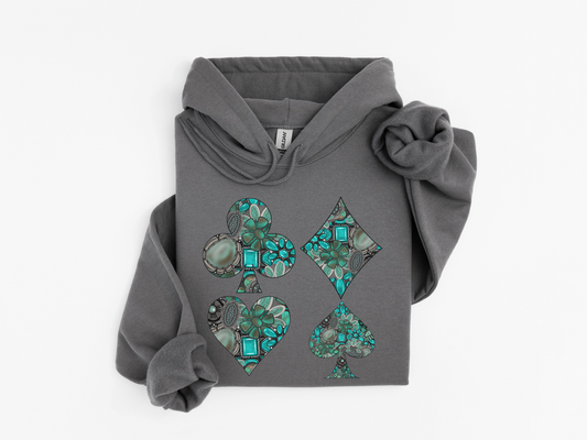 Turquoise Full House Hoodie