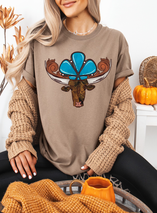 Dusty Roads Turquoise Graphic Tee