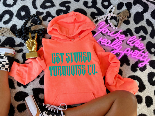 Get Stoned Turquoise Co  Hoodie