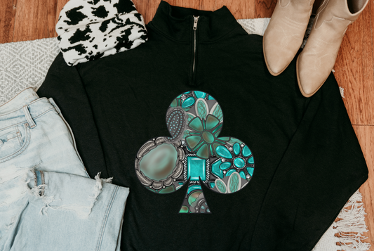Turquoise Club Quarter Zip