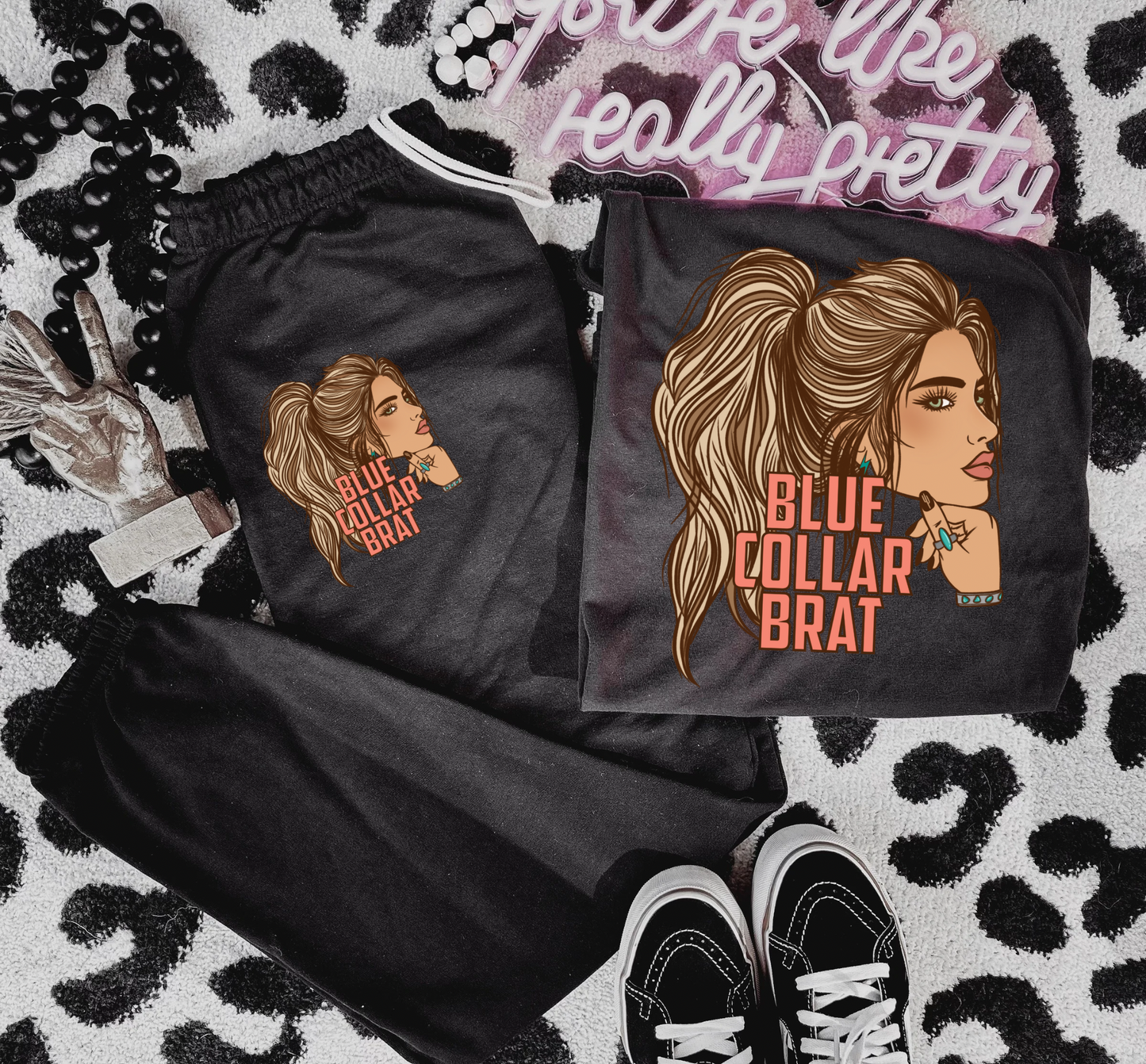 Blue Collar Brat Sweat Set