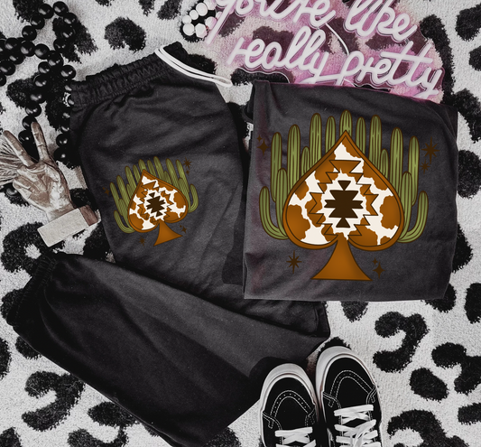 Cactus Spade Sweat Set