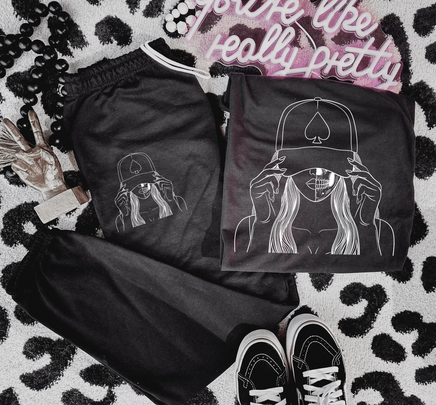 Cowgirl Linework Sweat Set