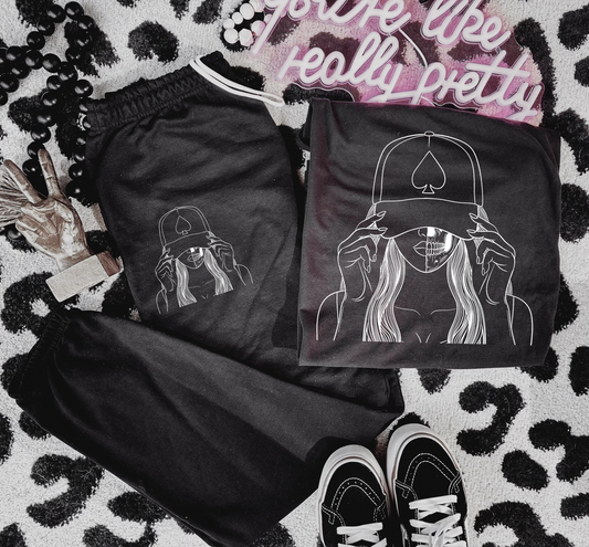 Cowgirl Linework Sweat Set