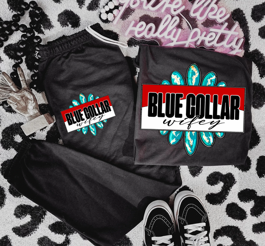 Blue Collar Wifey Sweat Set