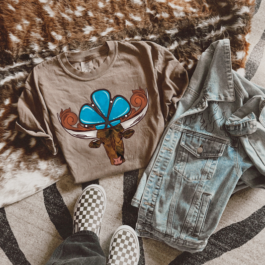 Dusty Roads Turquoise Comfort Colors Graphic Tee