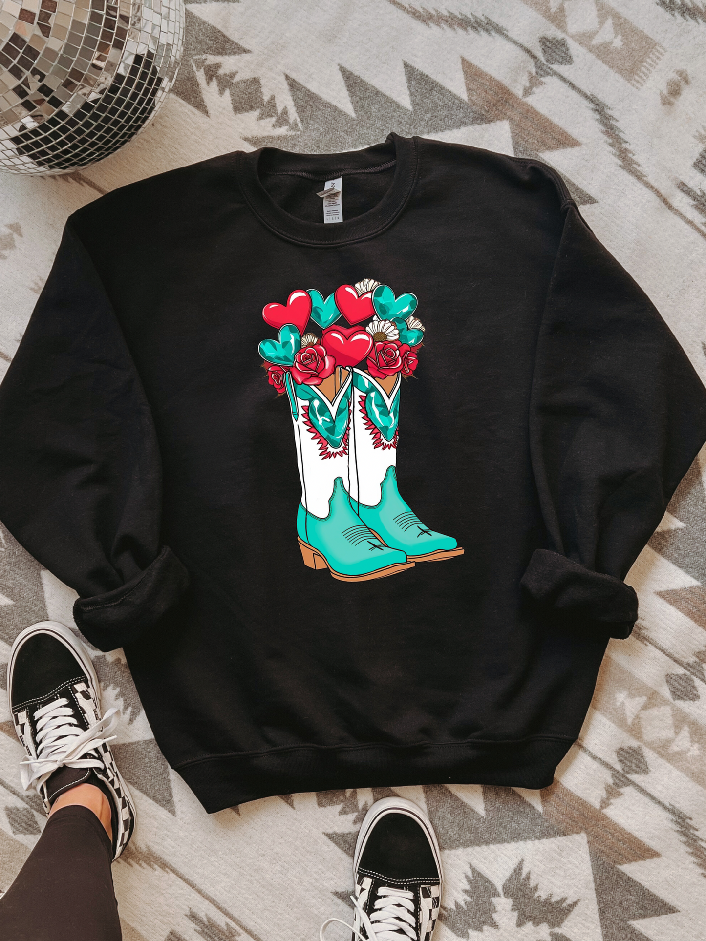 Boot Top Love Crewneck