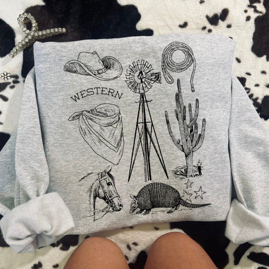 Cactus Collage Crewneck