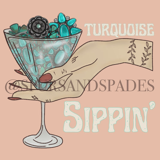 Turquoise Sippin’ SEMI-EXCLUSIVE PNG