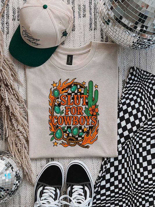 Slut For Cowboys Graphic Tee