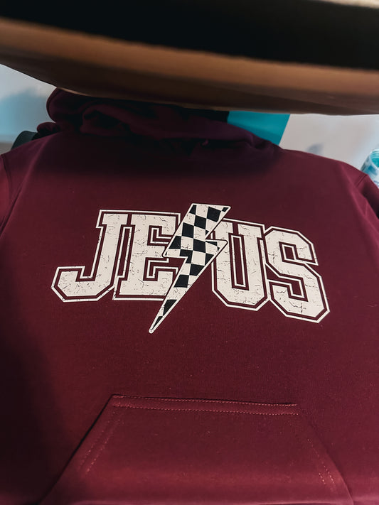 Jesus Checkered Hoodie