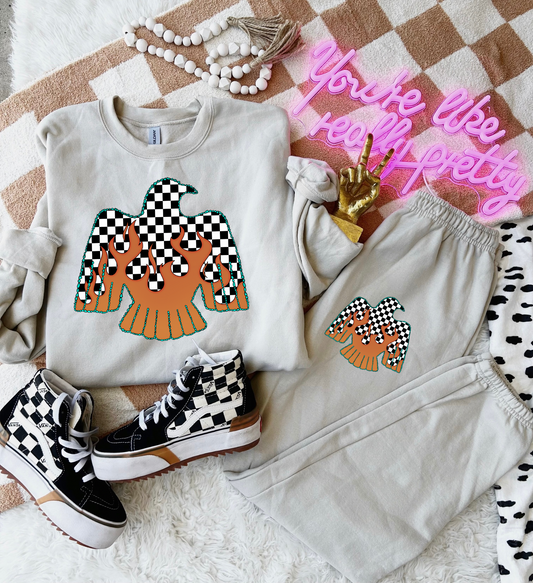 Checkered Thunderbird Sweat Set