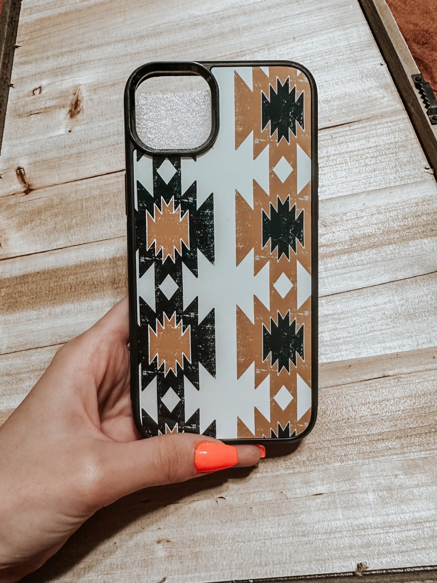 Black and Brown Aztec Phone Case