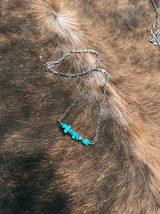 Turquoise Chip Necklace