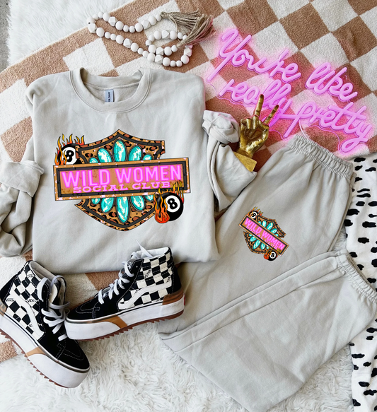 Wild Women Social Club Sweat Set