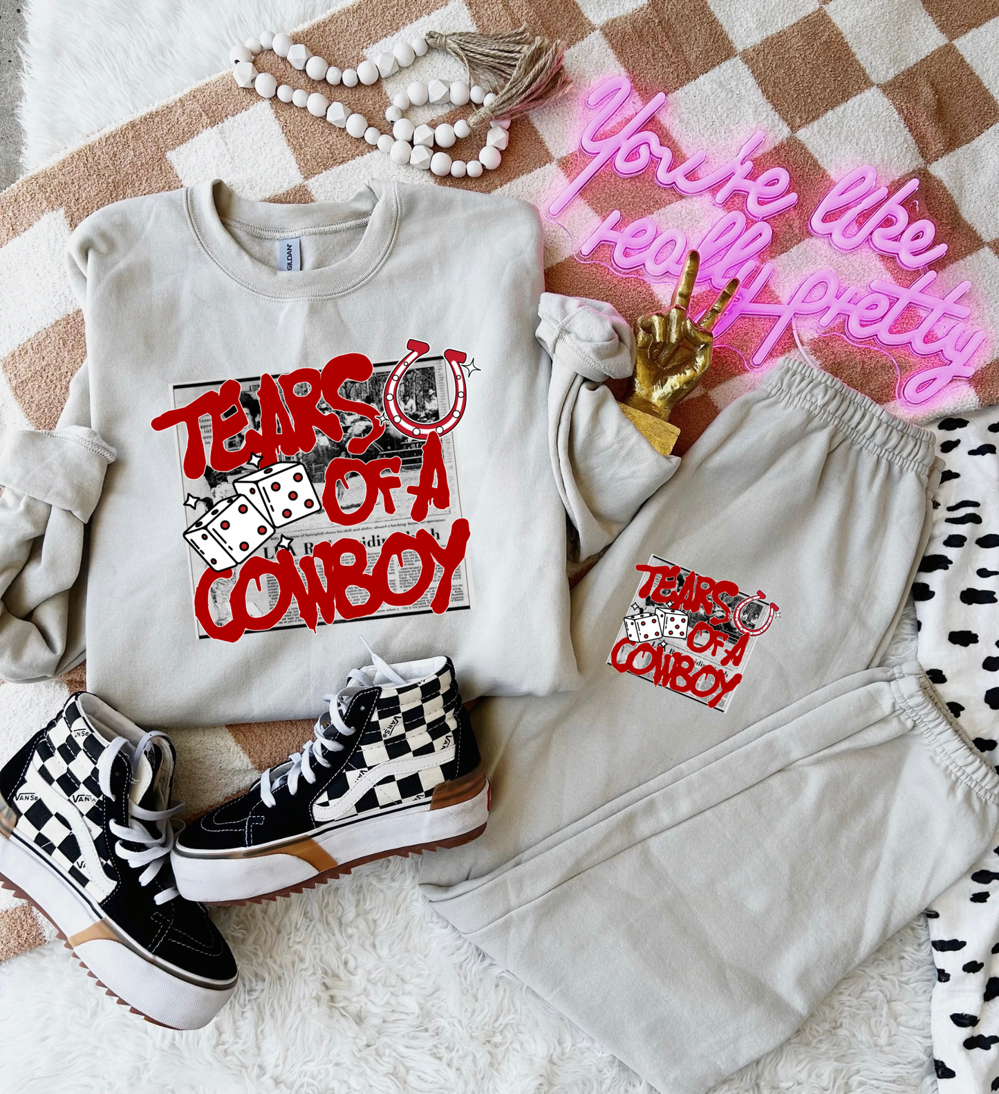 Tears Of A Cowboy Sweat Set