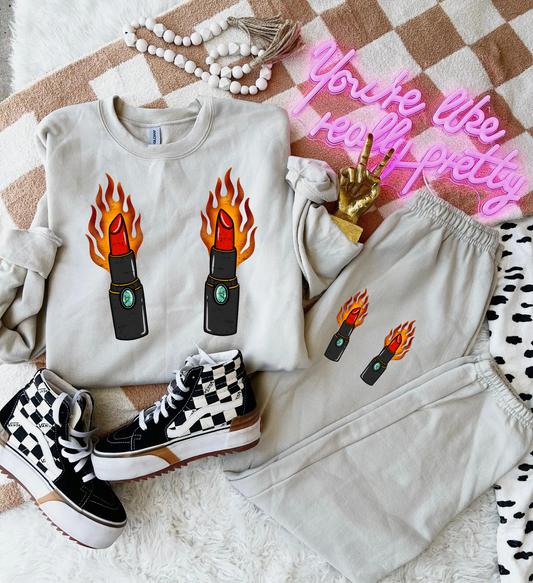 Spicy Lipstick Sweat Set