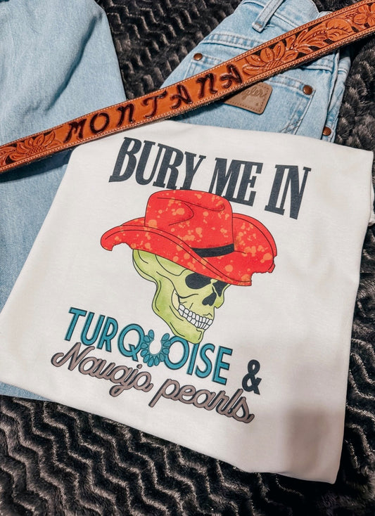 Turquoise & Navajo Pearls Tee