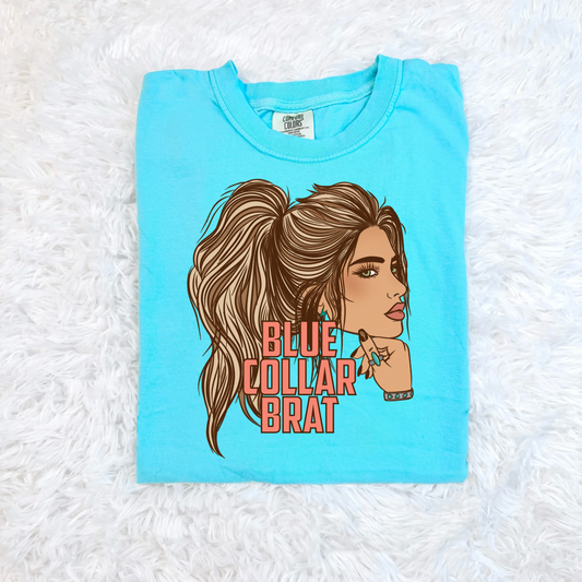 Blue Collar Brat Comfort Colors Graphic Tee