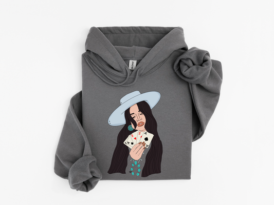 Poker Cowgirl Hoodie