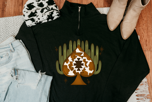 Cactus Spade Quarter Zip