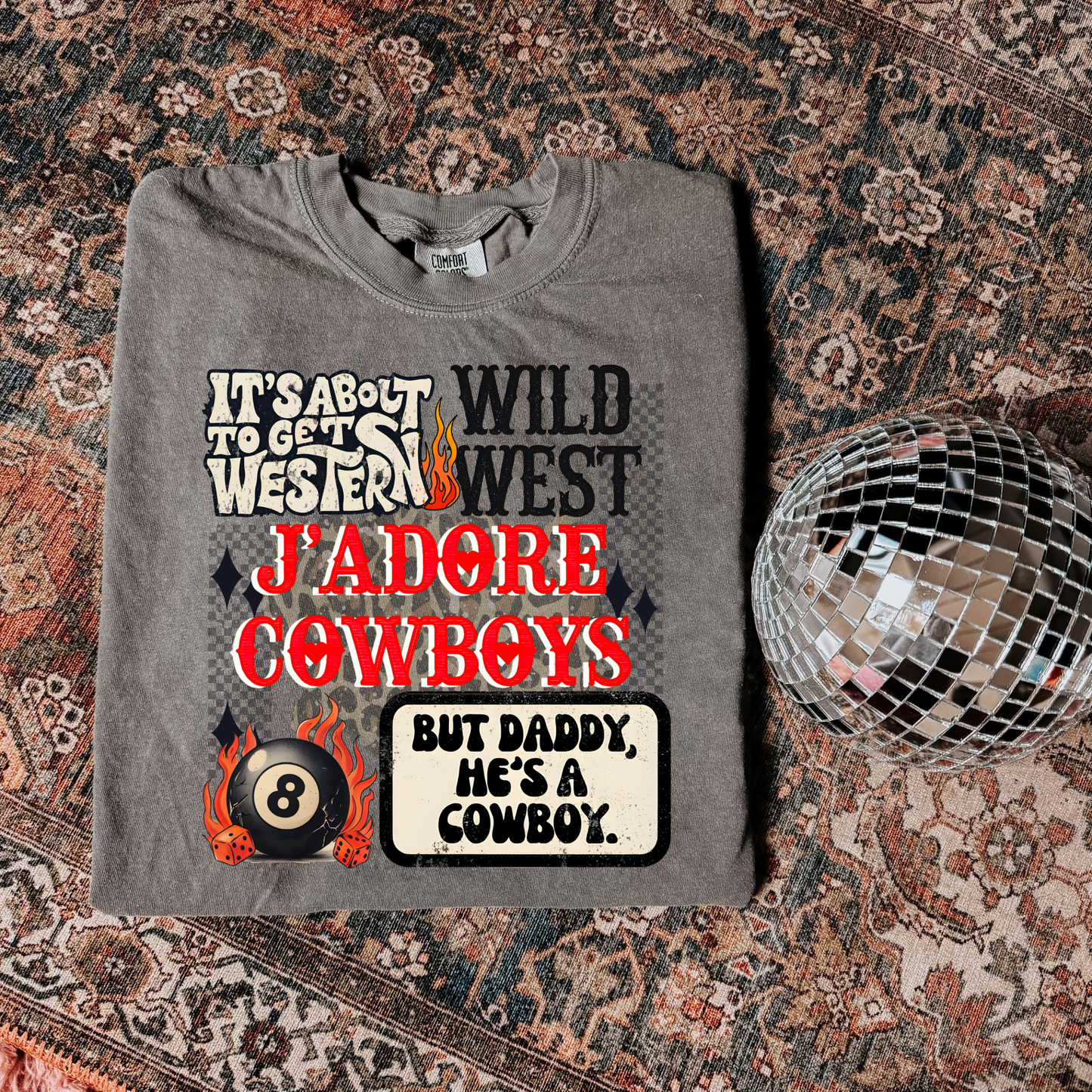 J'Adore Cowboys Comfort Colors Graphic Tee