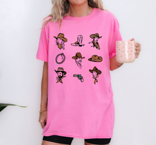 Cowboy Collage Graphic Tee