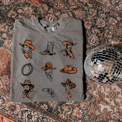 Cowboy Collage Comfort Colors Graphic Tee