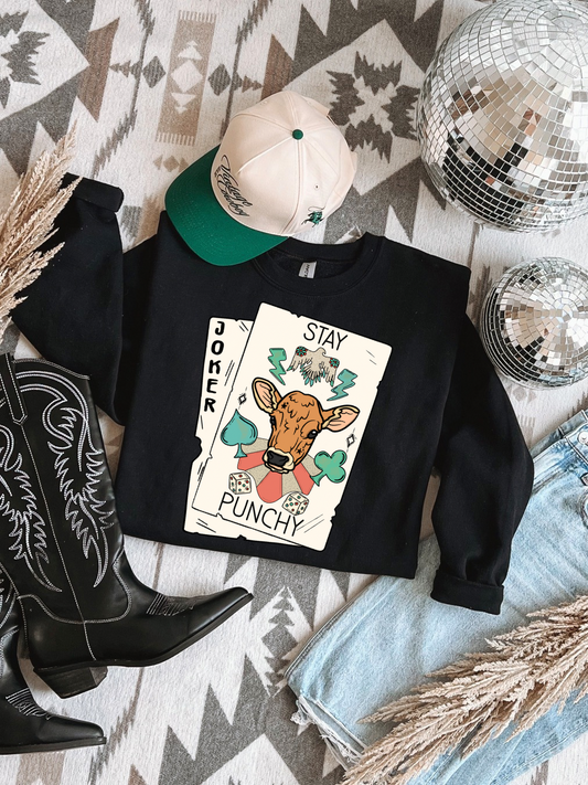 Punchy Cow Crewneck