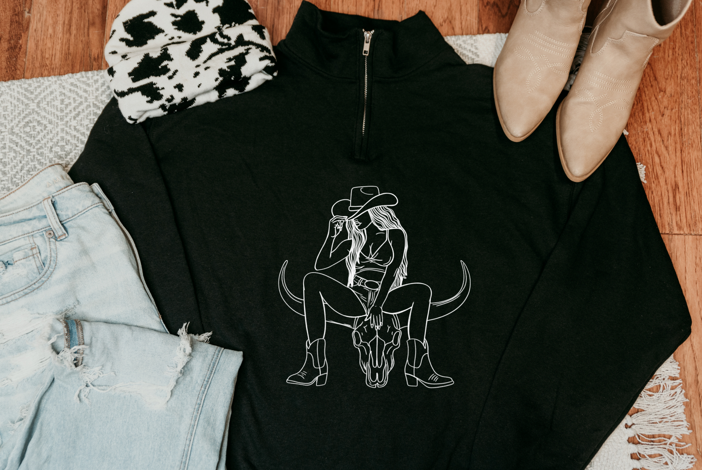Rebel Skull Quarter Zip
