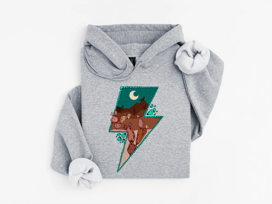 Turquoise Lightning Hoodie