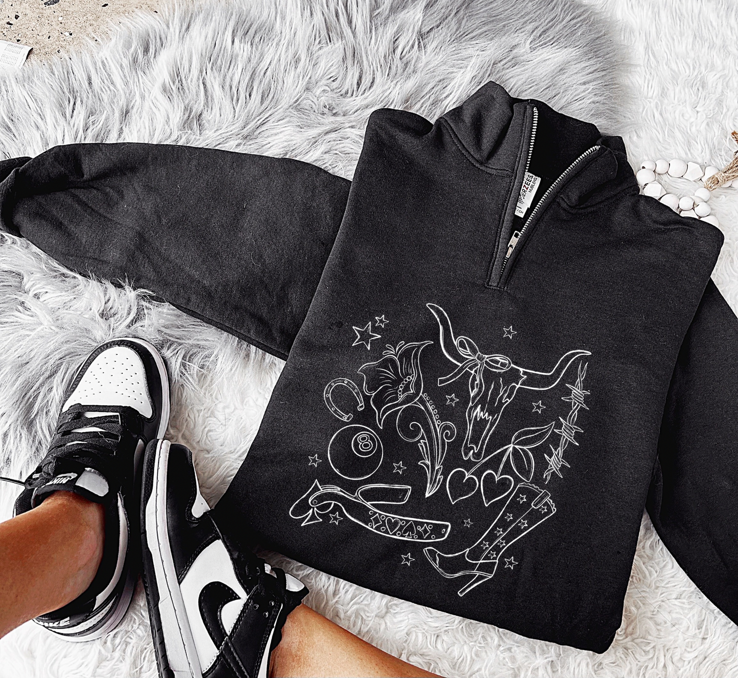 Cowgirl Collage Quarter Zip