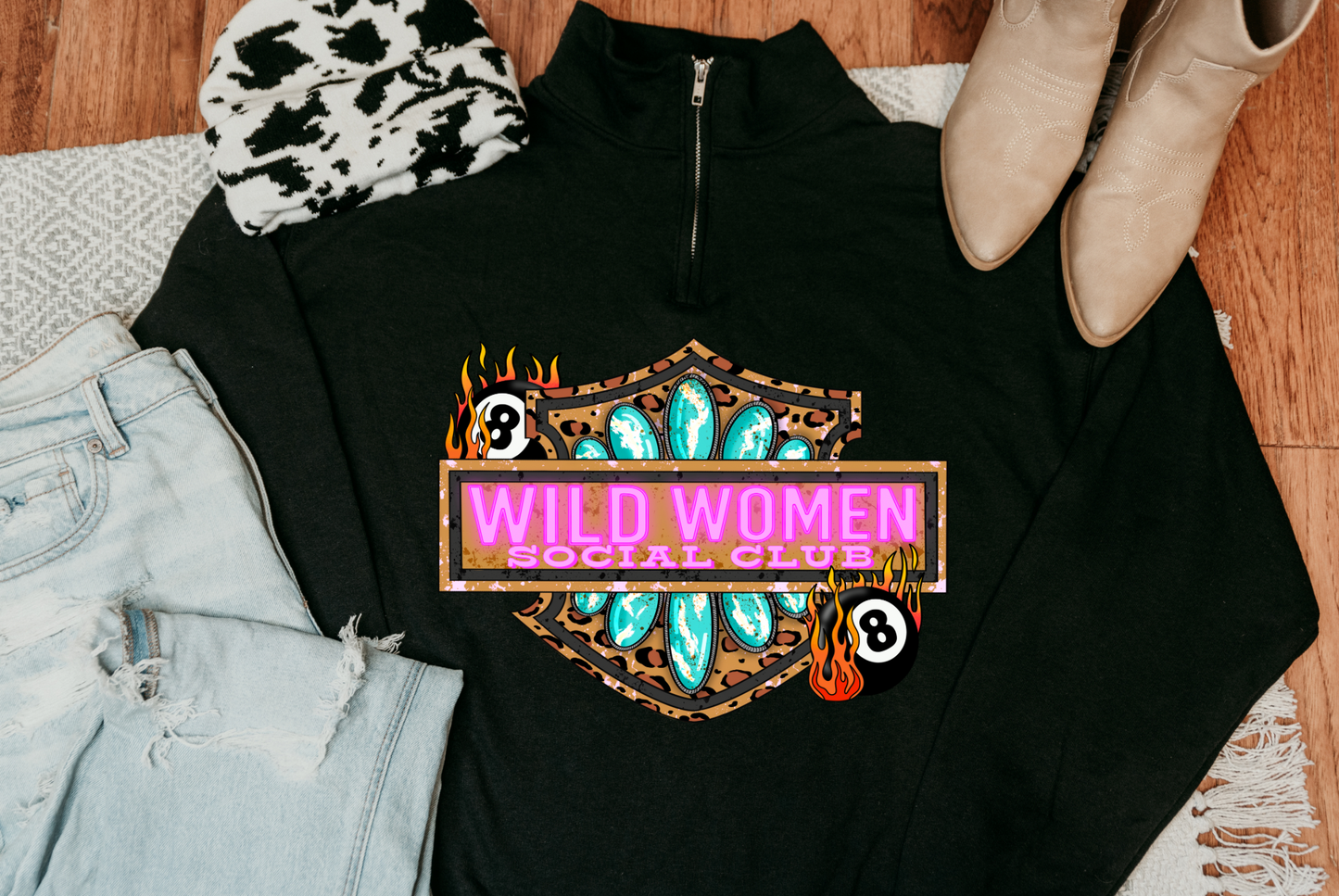 Wild Women Social Club Quarter Zip