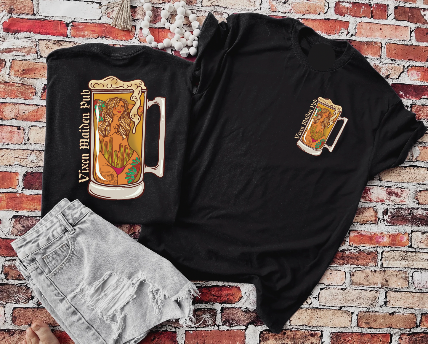 Vixen Maiden Pub Front & Back Graphic Tee